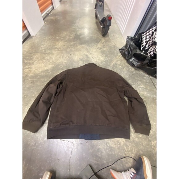 Faconnable Bomber Jacket Mens L Brown Wool Loro Piana Storm System Full Zip - Picture 2 of 8